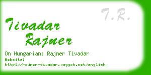 tivadar rajner business card